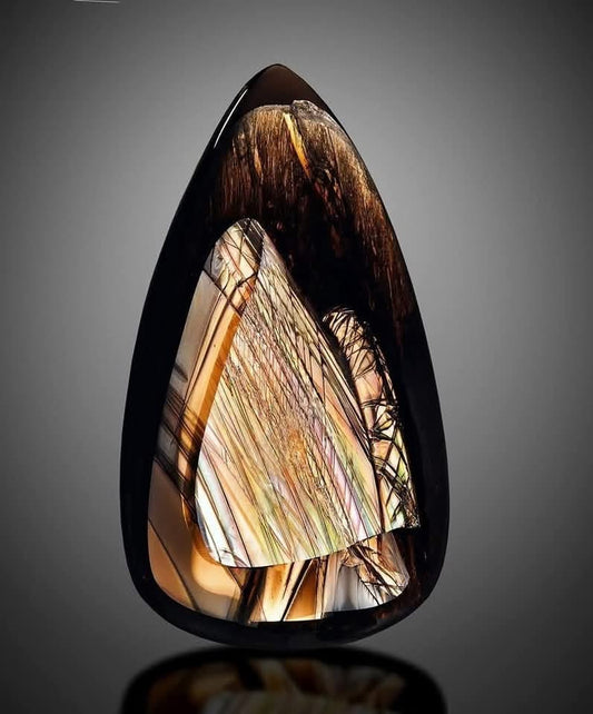Fire obsidian gemstone