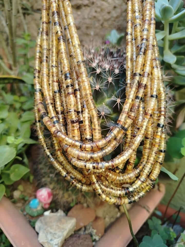 Authentic Mexican Amber Strips beads from Chiapas Region - Natural & Genuine