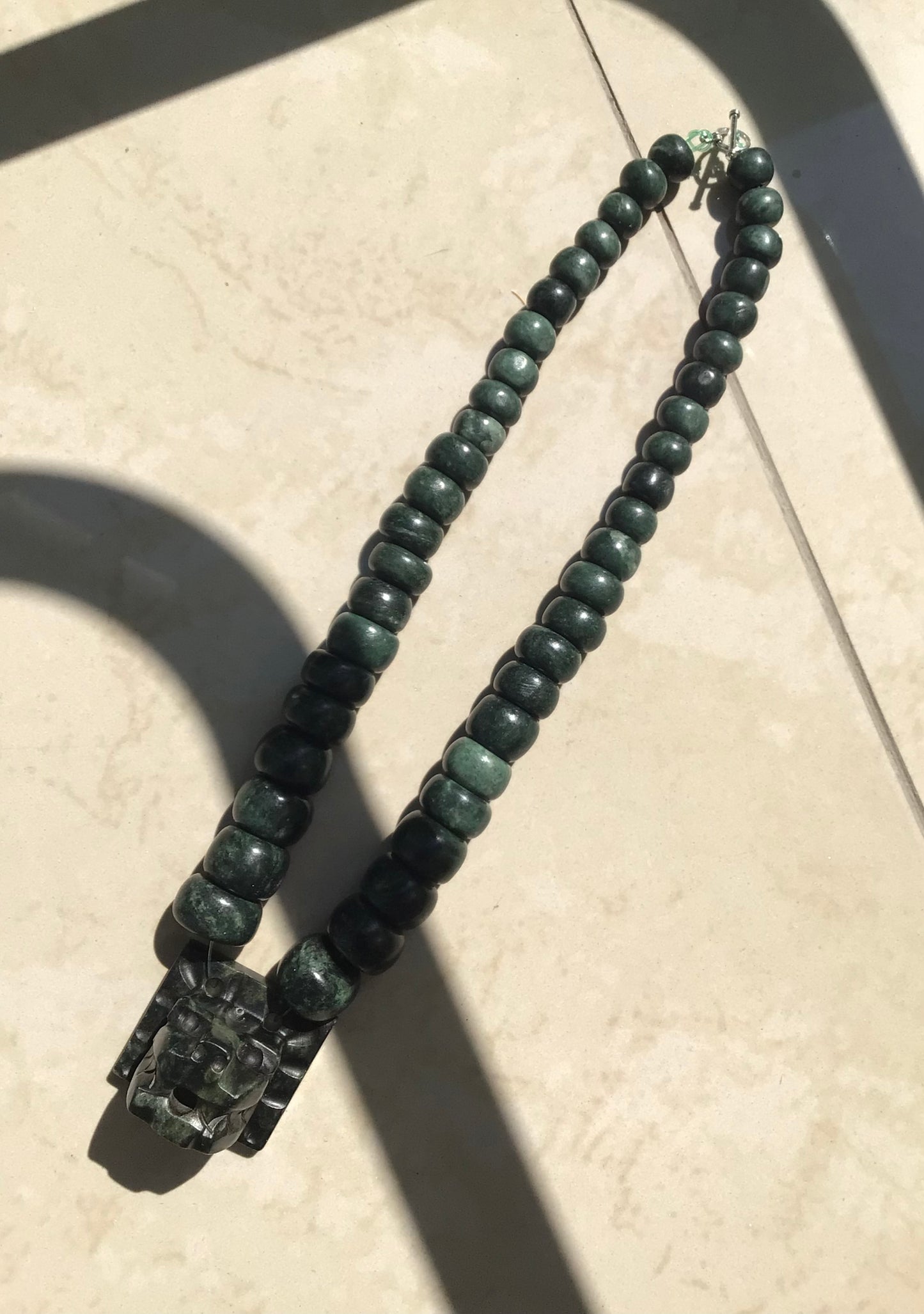 Quetzalcoatl pendant Feathered serpent Jade necklace Guatemala style, serpentine stone- Kukulkán Mayan necklace precolombian Mexican jewelry II