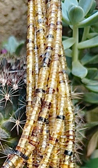 Authentic Mexican Amber Strips beads from Chiapas Region - Natural & Genuine
