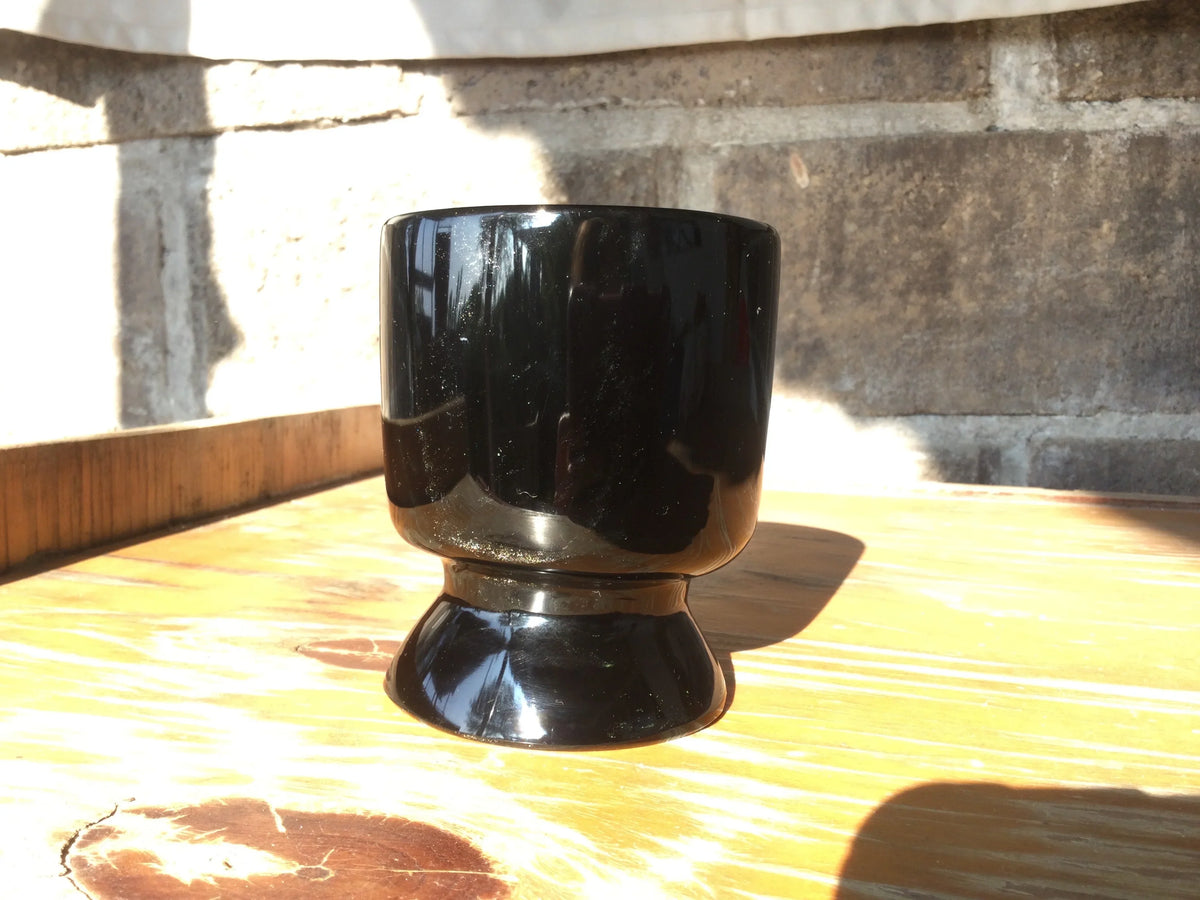 Mexican Obsidian Cup - Powerful Fire Stone for Purification, Healing & Spiritual