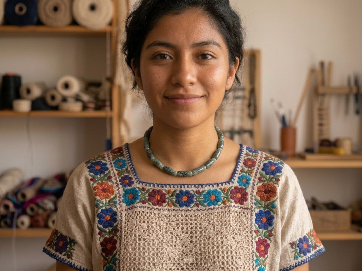 Guatemalan Jaguar & Princess Jade Choker Necklace | 45cm | Hand-Carved Mayan-Inspired Jewelry