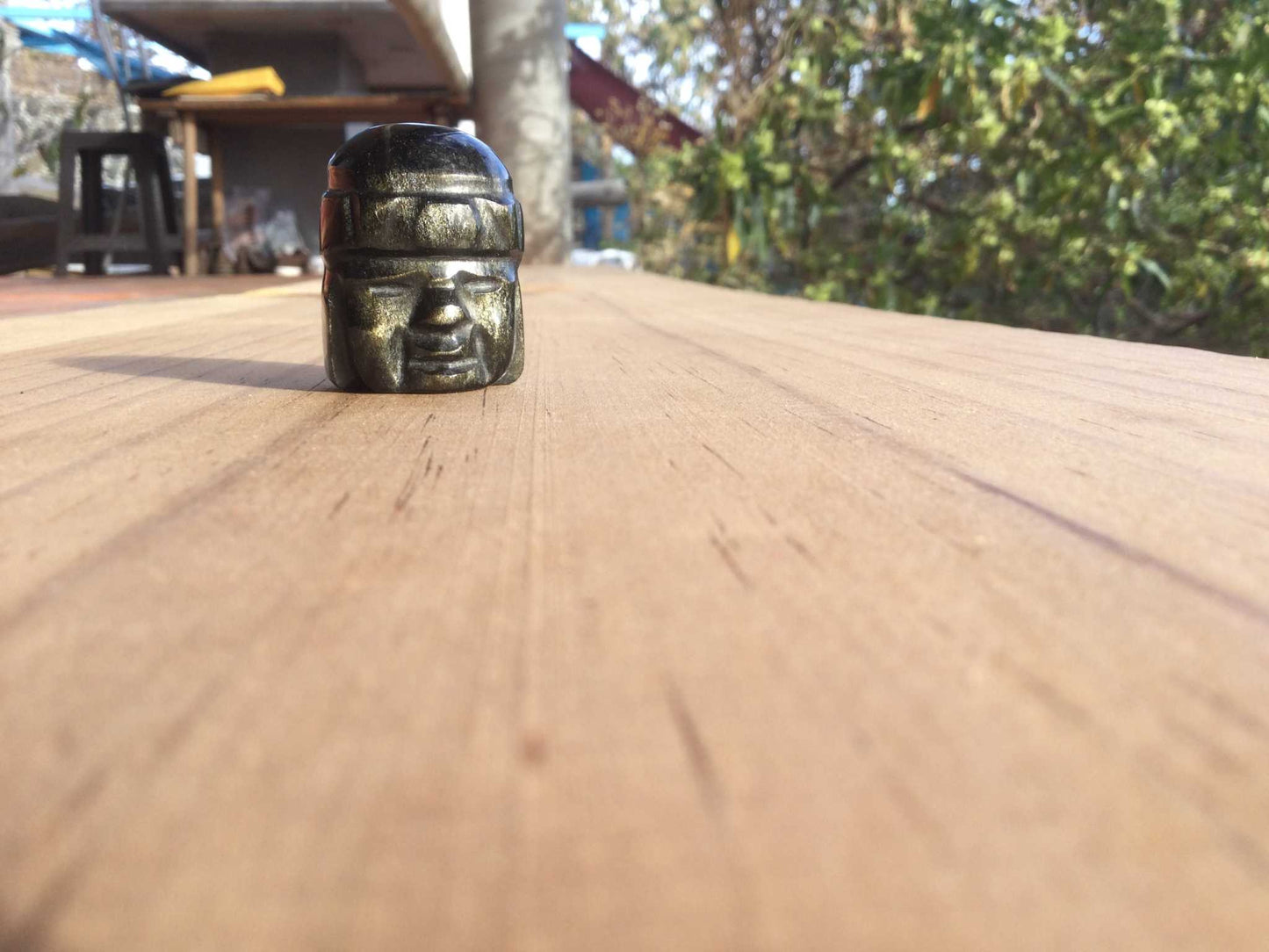 Olmec head pendant carved