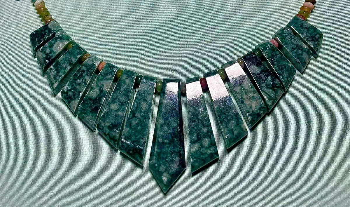 Jaguar Jade neckace - Guatemalan jade jewelry- Mayan precolombian style