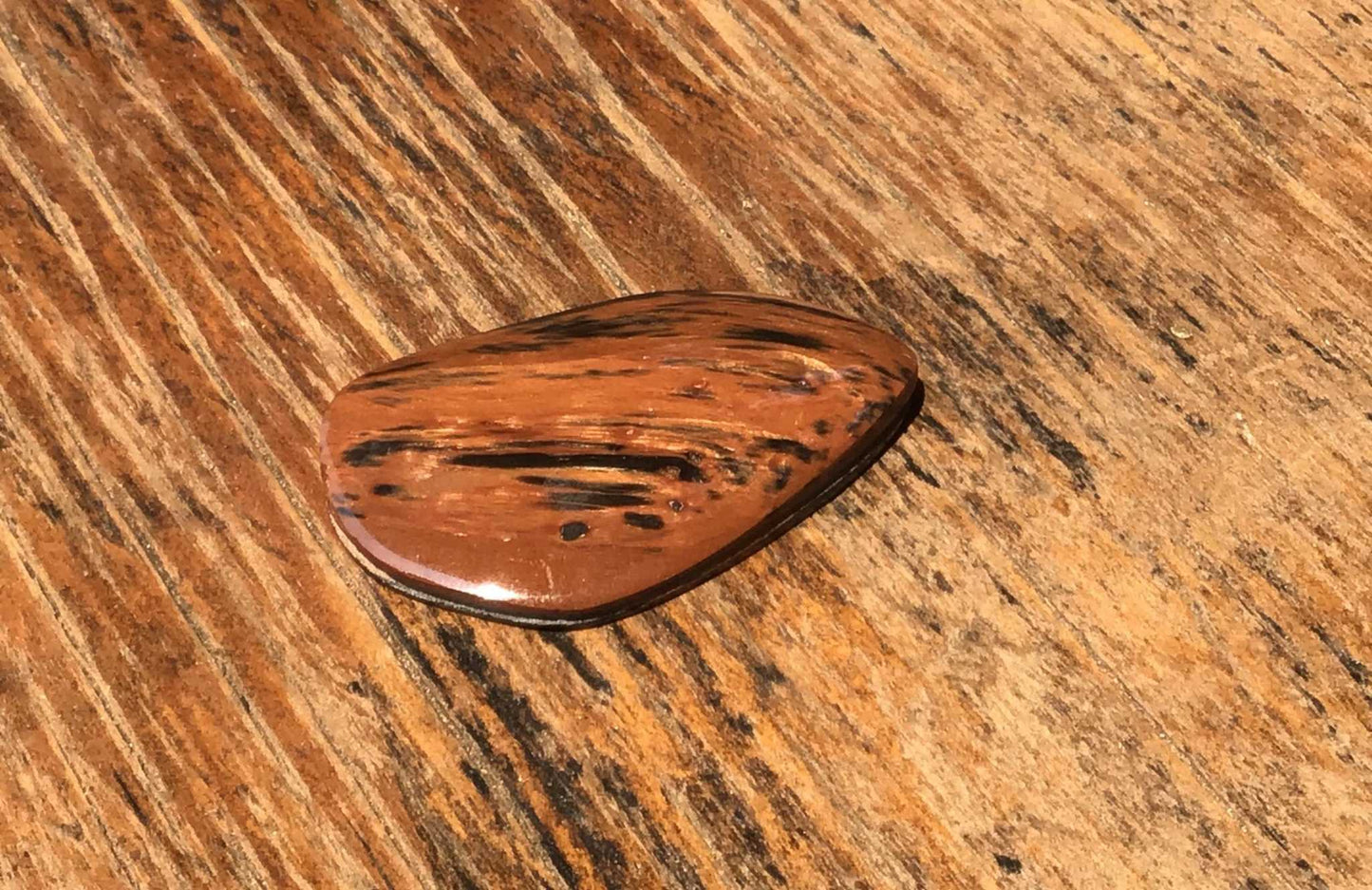 authentic mexican mahogany obsidian cabochon - vibrant red stone