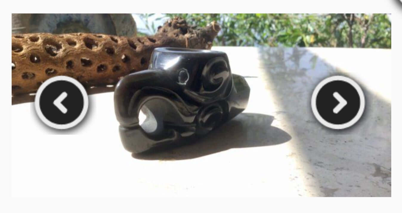 Eagle ceremony Pipe carved in Mexican Obsidian- Art - Collection