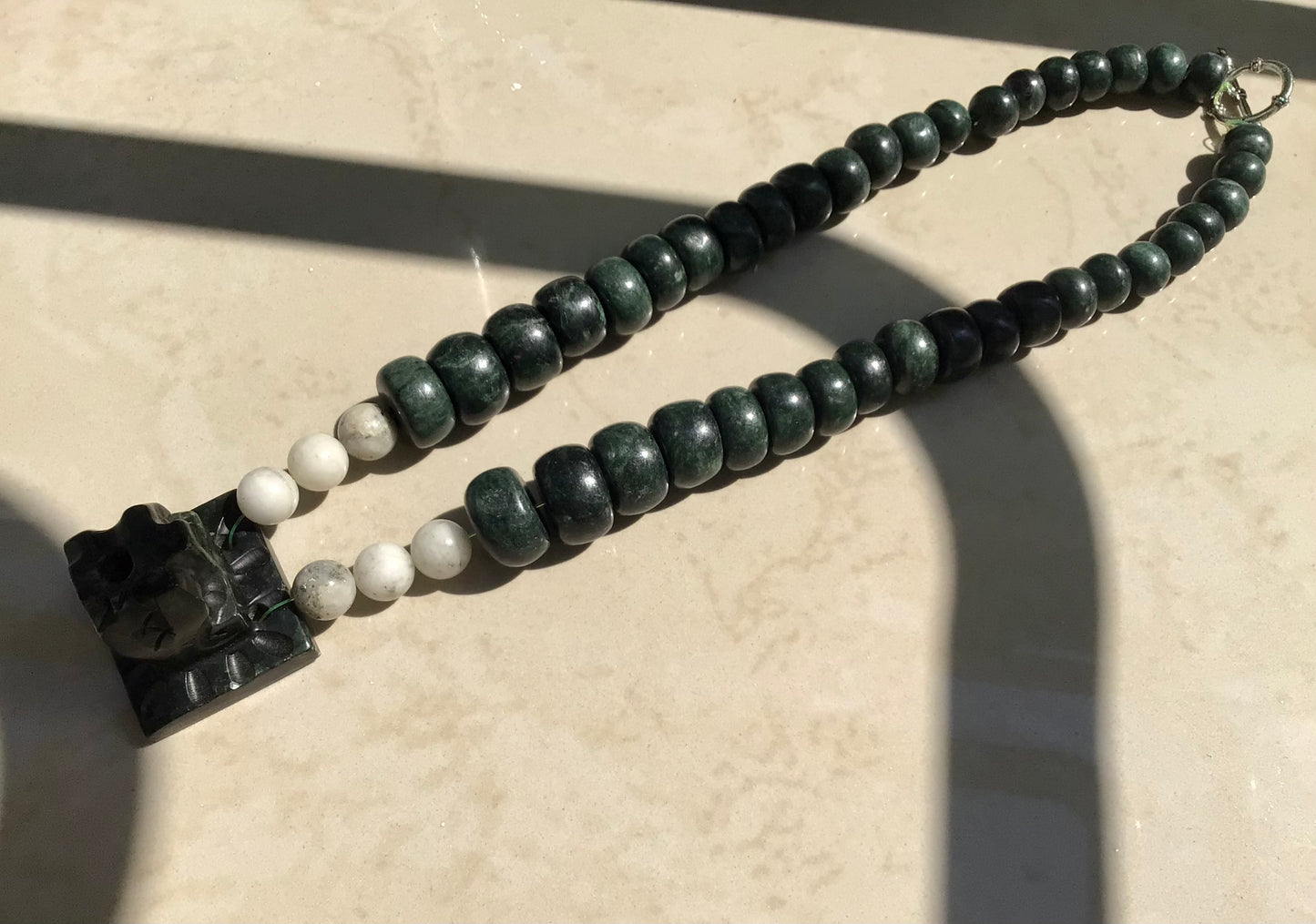 Quetzalcoatl pendant Feathered serpent Jade necklace Guatemala style, serpentine stone- Kukulkán Mayan necklace precolombian Mexican jewelry