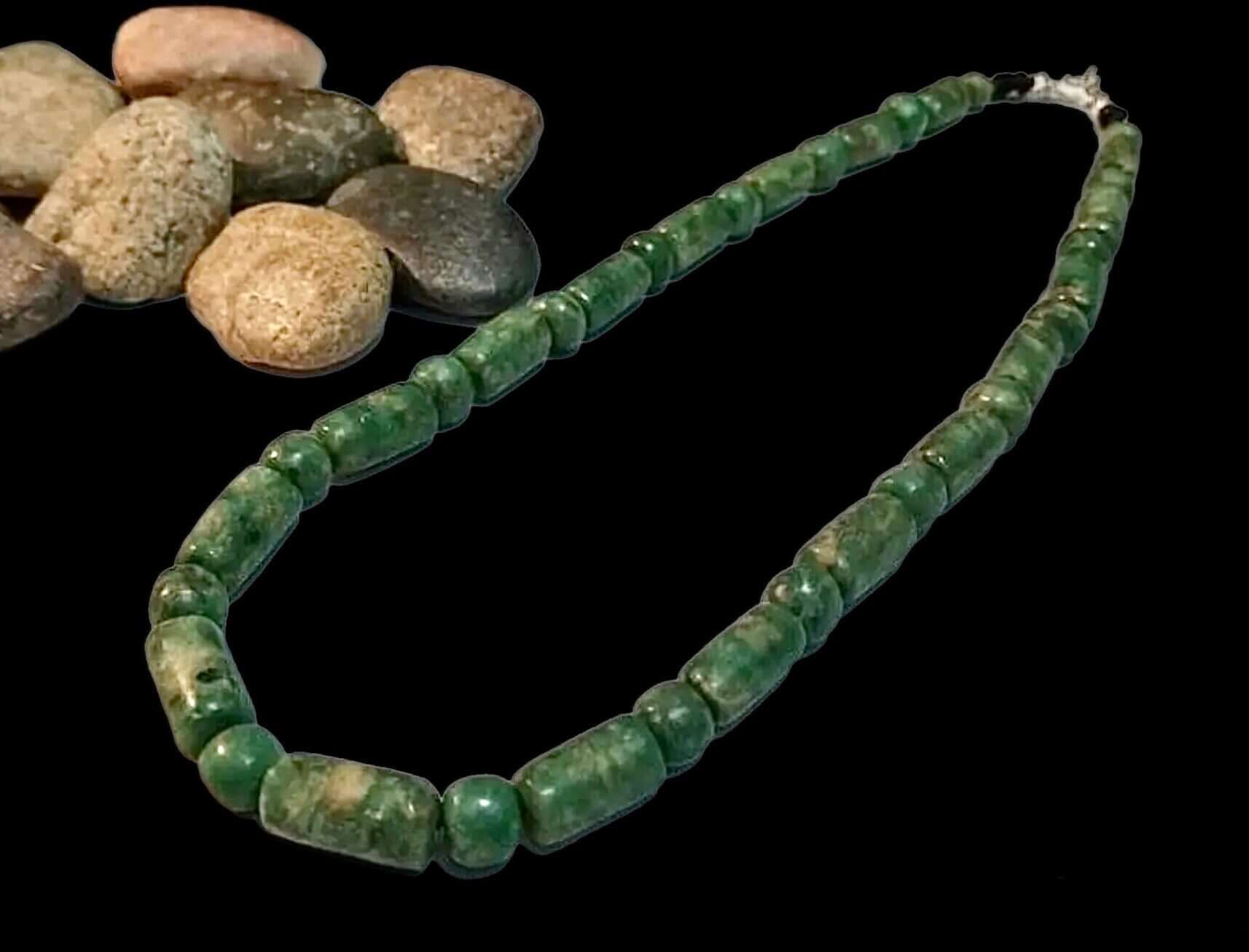 Jade Beads Necklace: Mayan Jade Beads Necklace | OllinMexica