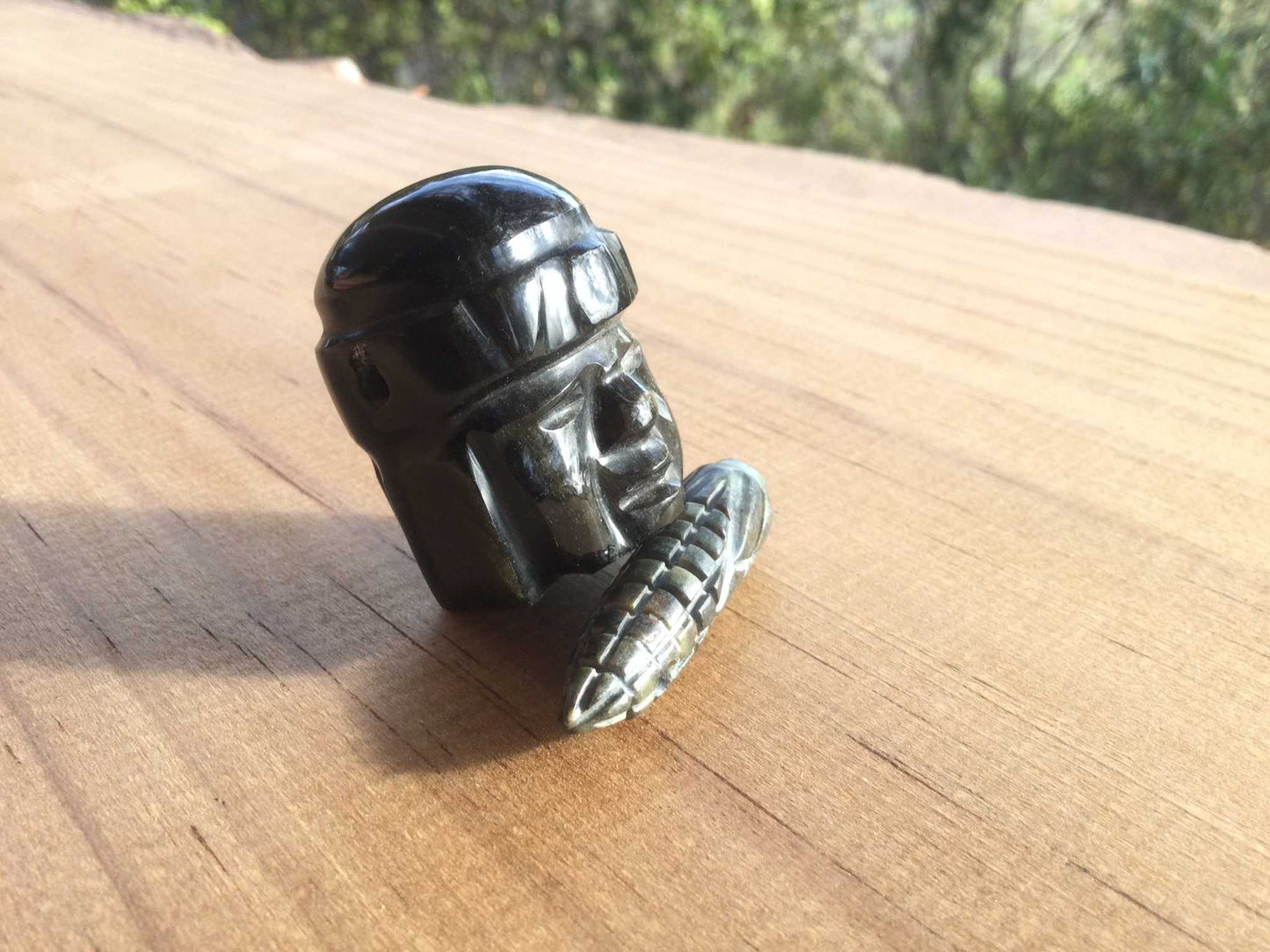 Olmec head pendant carved