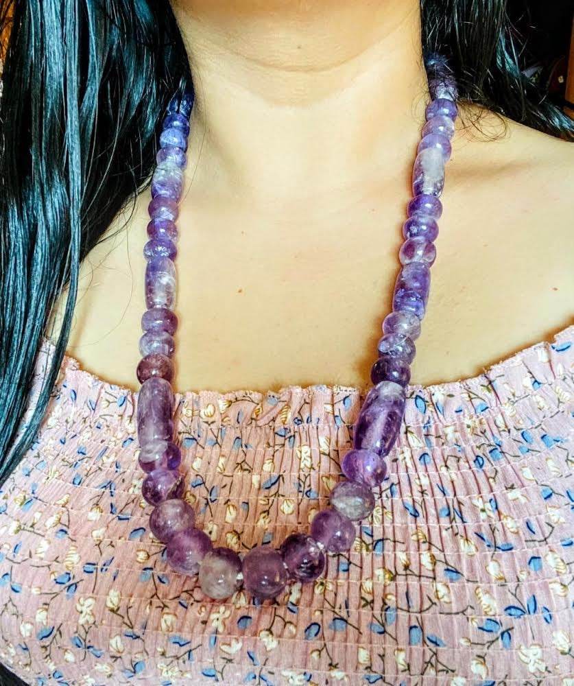 amethyst beads necklace