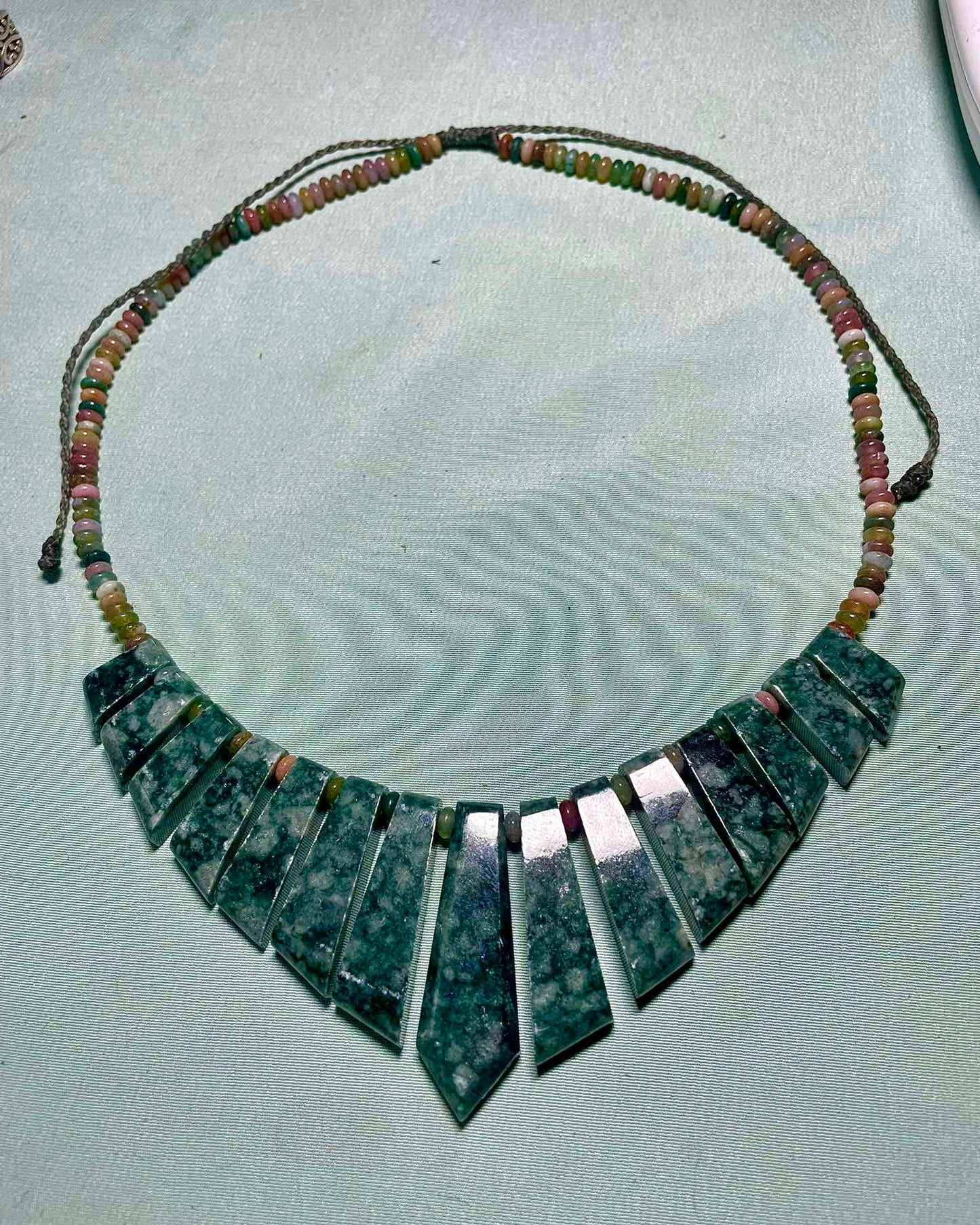 Jaguar Jade neckace - Guatemalan jade jewelry- Mayan precolombian style