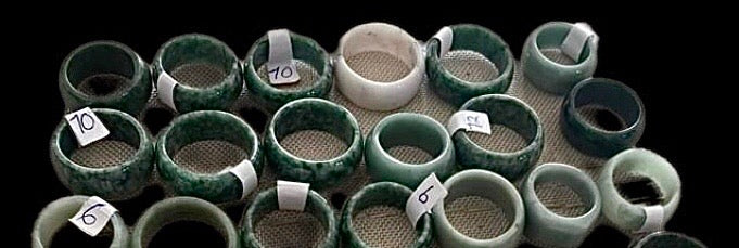 Authentic Guatemalan Jade Ring - Size 5-13 - White Lila, Light Green, and Dark Green - Mayan Jewelry sacred stone