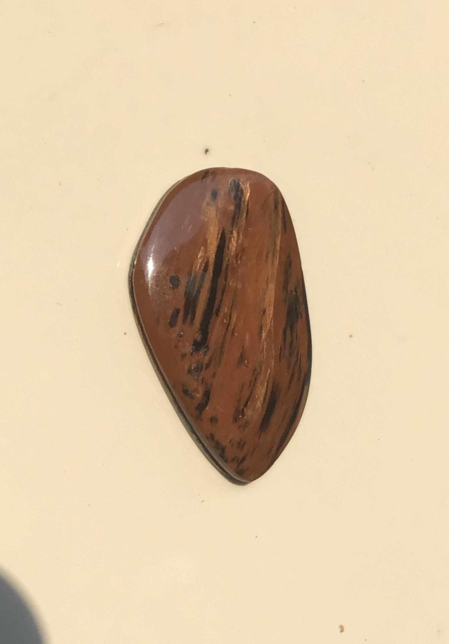 authentic mexican mahogany obsidian cabochon - vibrant red stone