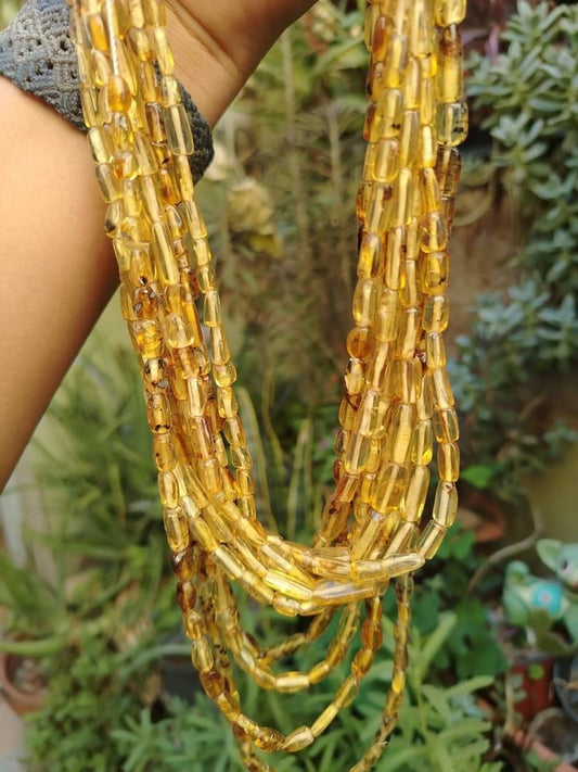 Authentic Mexican Amber Strips from Chiapas Region - Natural & Genuine