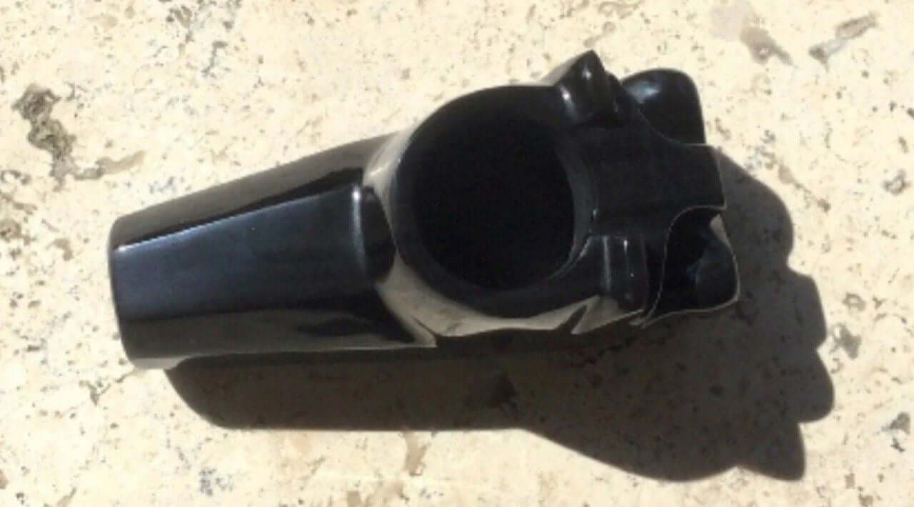 Aztec Jaguar ceremony Pipe carved in Mexican Obsidian- Art - Collection 2