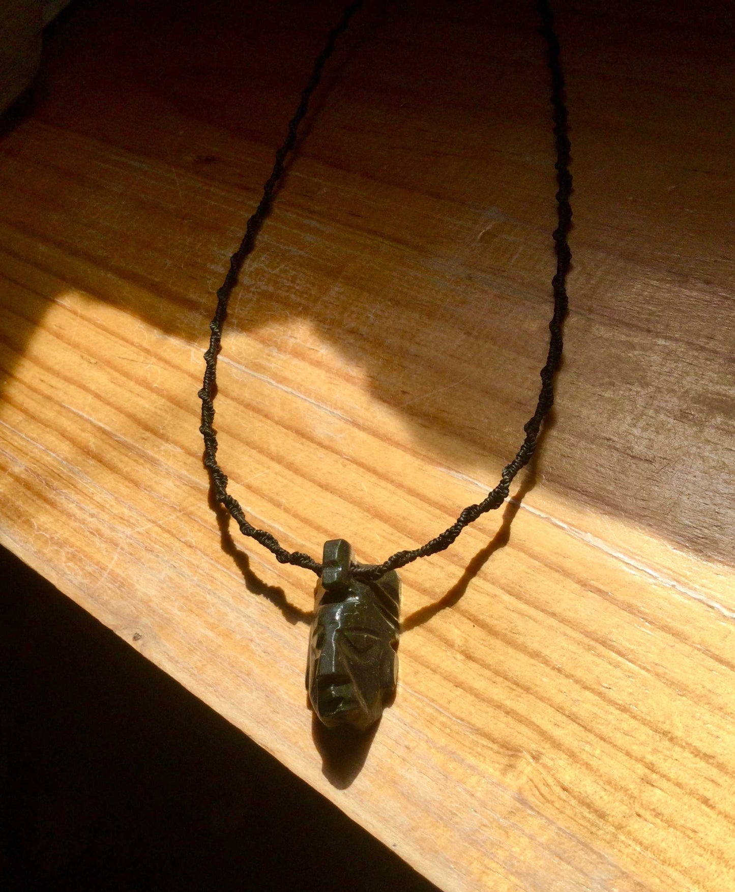 maya pakal head pendant necklace