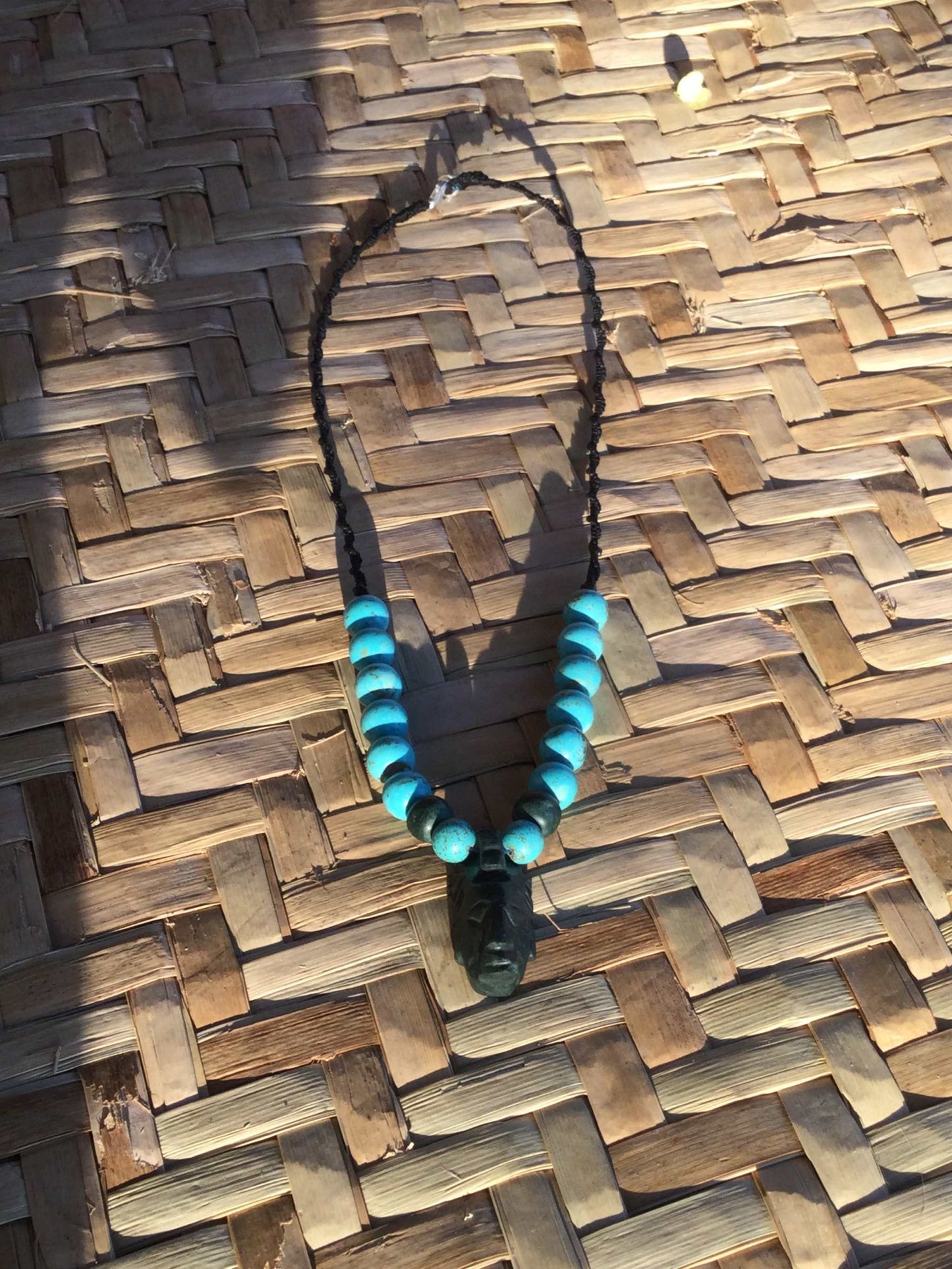 Aztec Eagle Warrior pendant carved