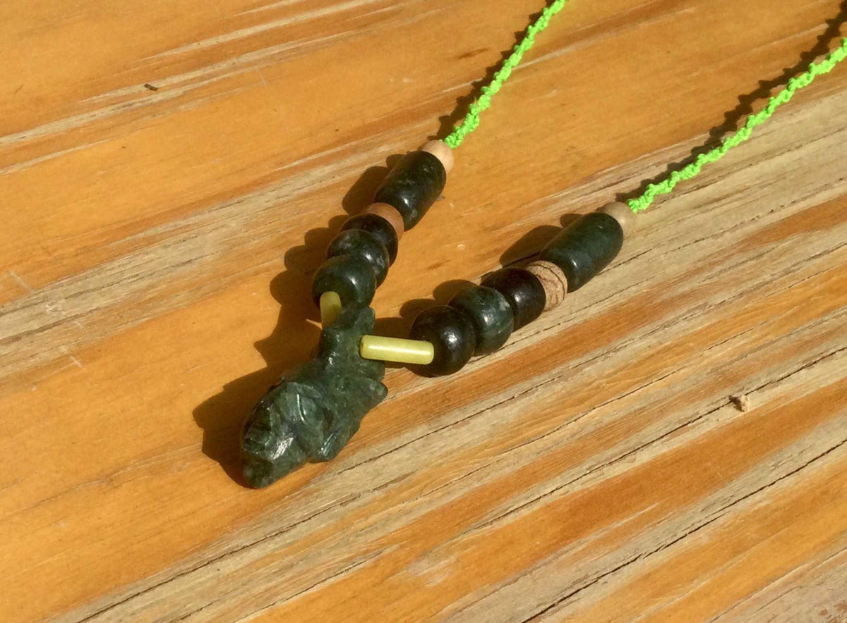 maya pakal head pendant necklace