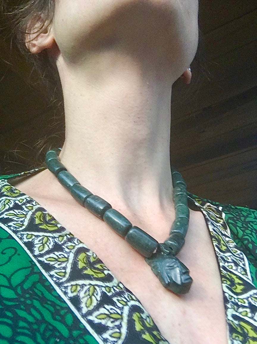 Aztec Eagle Warrior pendant carved