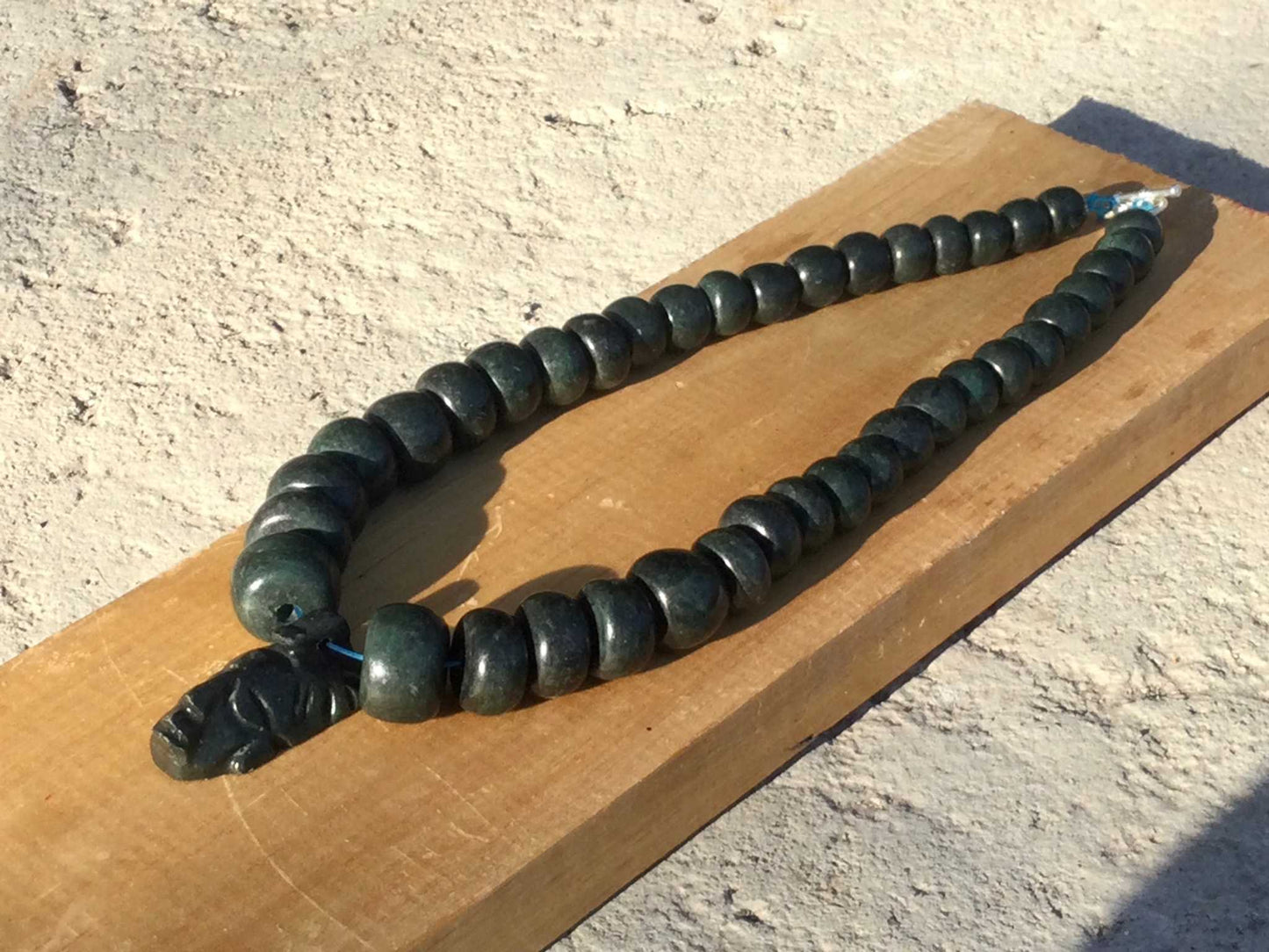 Aztec Eagle Warrior pendant carved