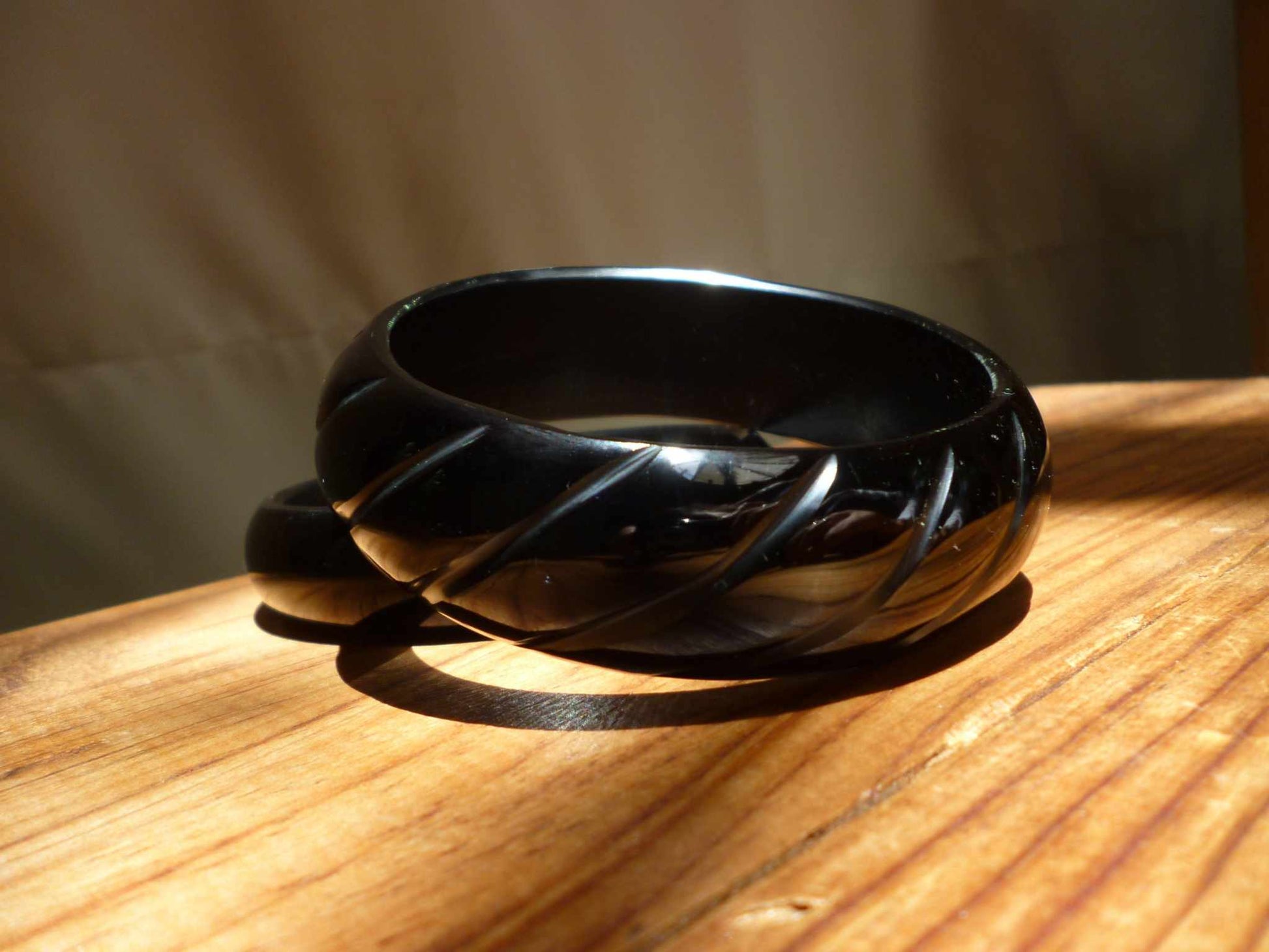 obsidian bracelet - handmade natural mexican jewelry