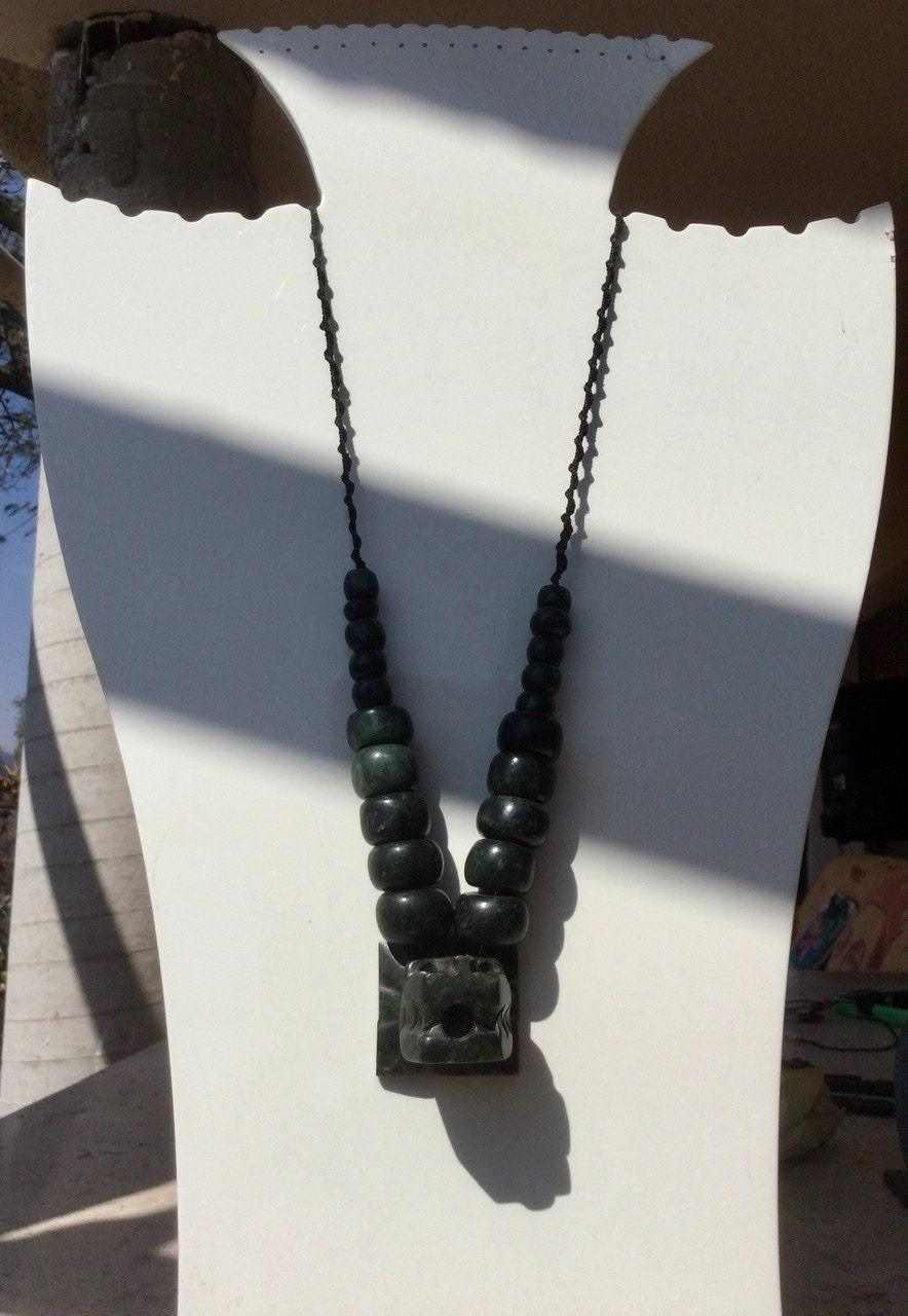 quetzalcoatl necklace - guatemalan jade kukulkan jewelry
