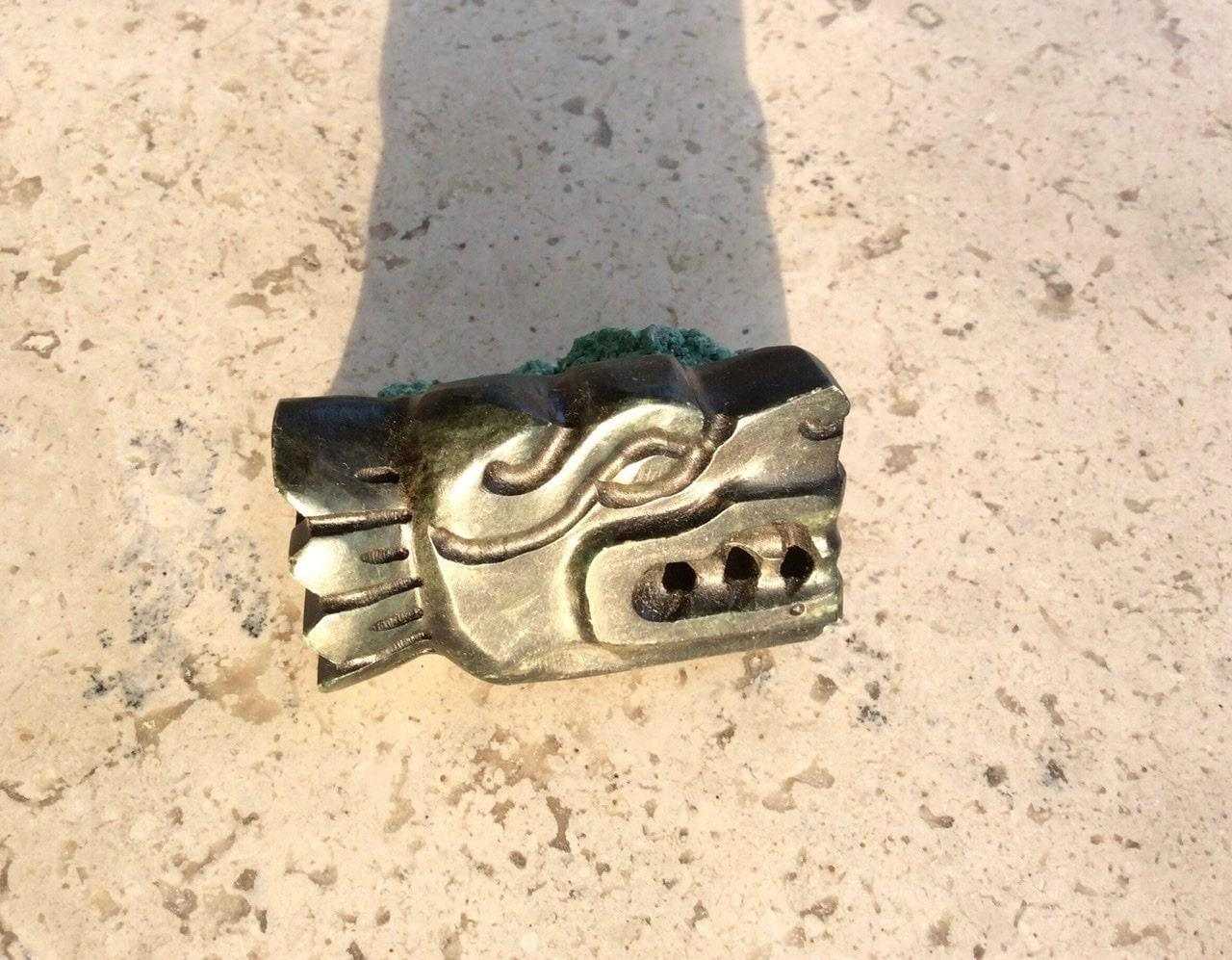 Quetzalcoatl pendant for jewelry making Guatemalan jade Kukulkan Feathered Serpent Mexican jewel supplies 6 7 8 9 10