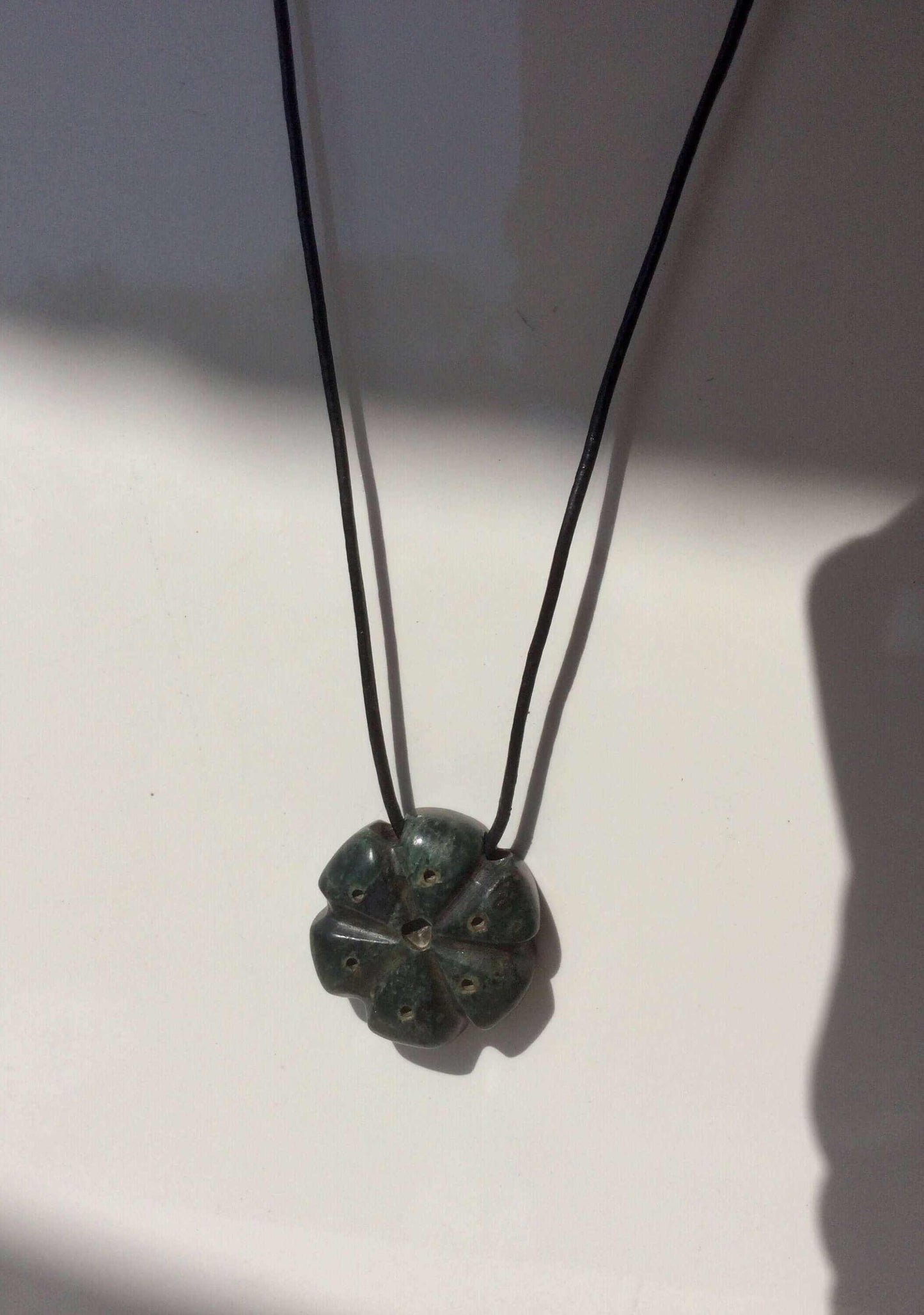 Peyote pendant necklace Guatemalan jade Cactus plant sacred Aztec Jewelry Mexican jewel