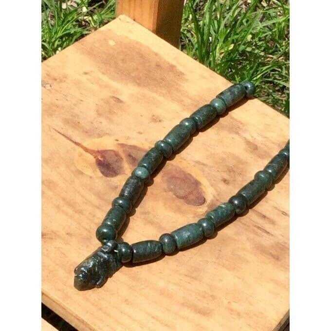 mexican pakal pendant handmade gemstone necklace