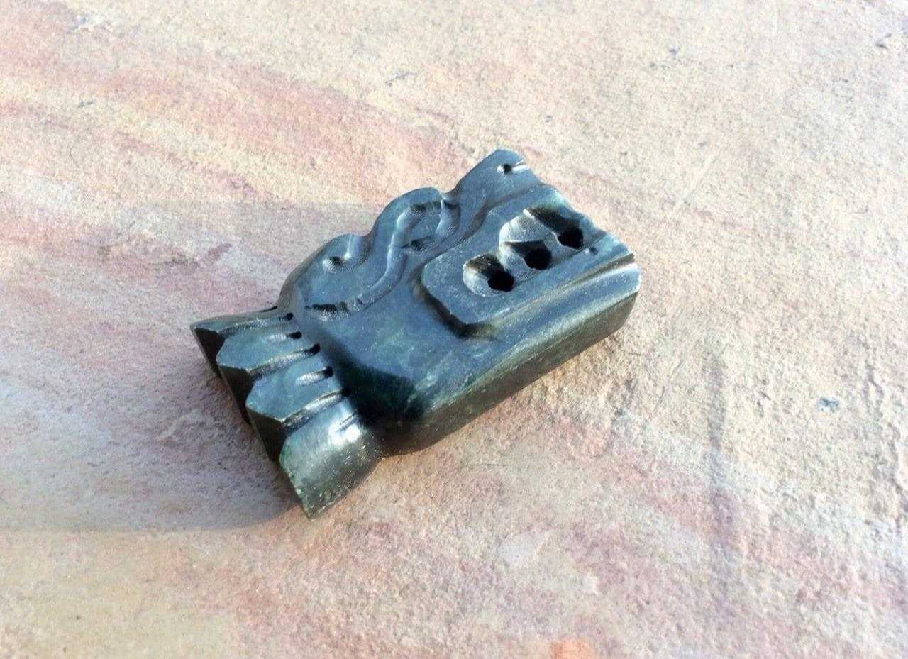 Quetzalcoatl Pendant for Jewelry Making - Guatemalan Jade Kukulkan Feathered Serpent, Mexican Jewel Supplies