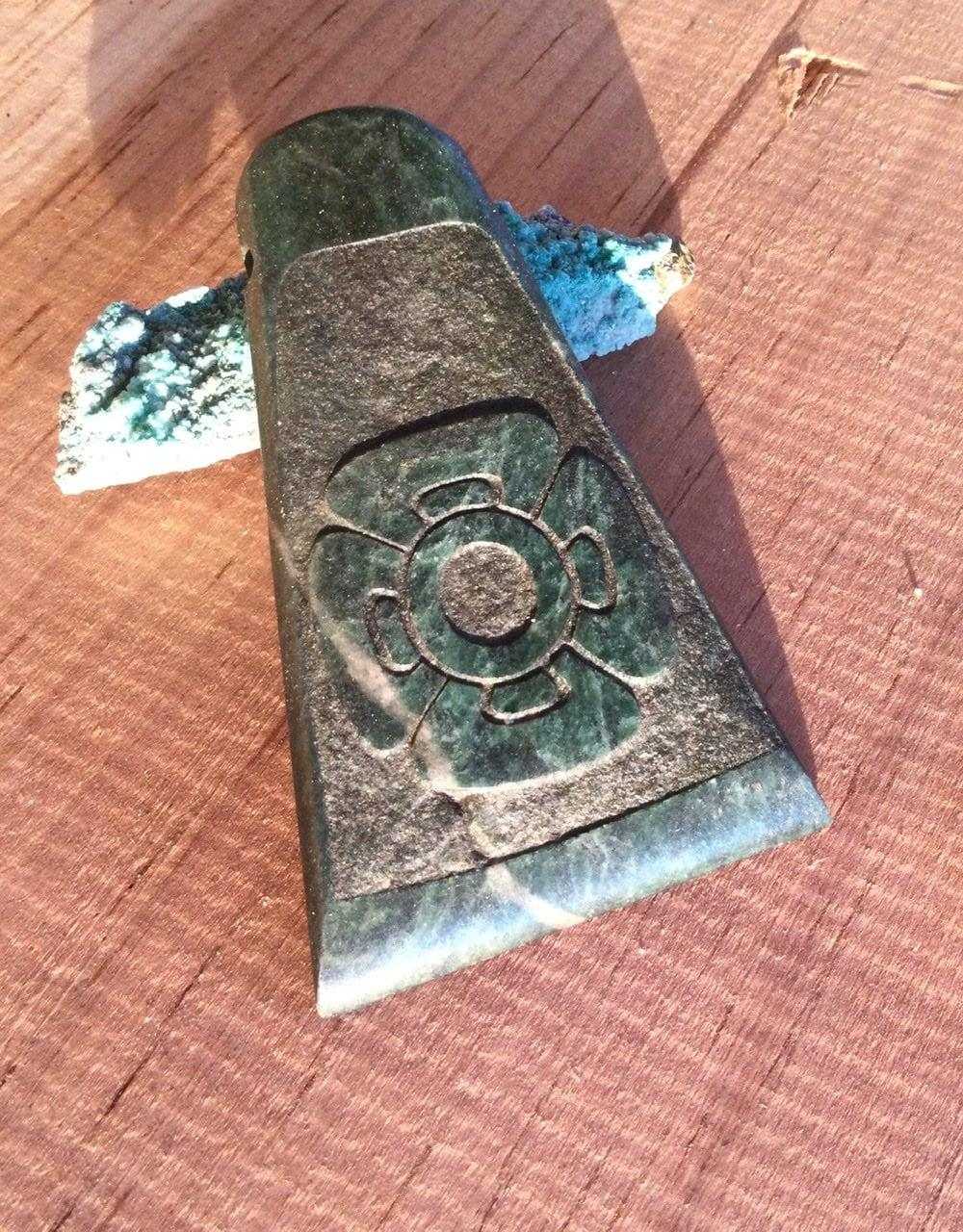 Flower Xóchitl Aztec Pendant 4 directions Guatemalan jade,Mayan jade pendant, protection stone