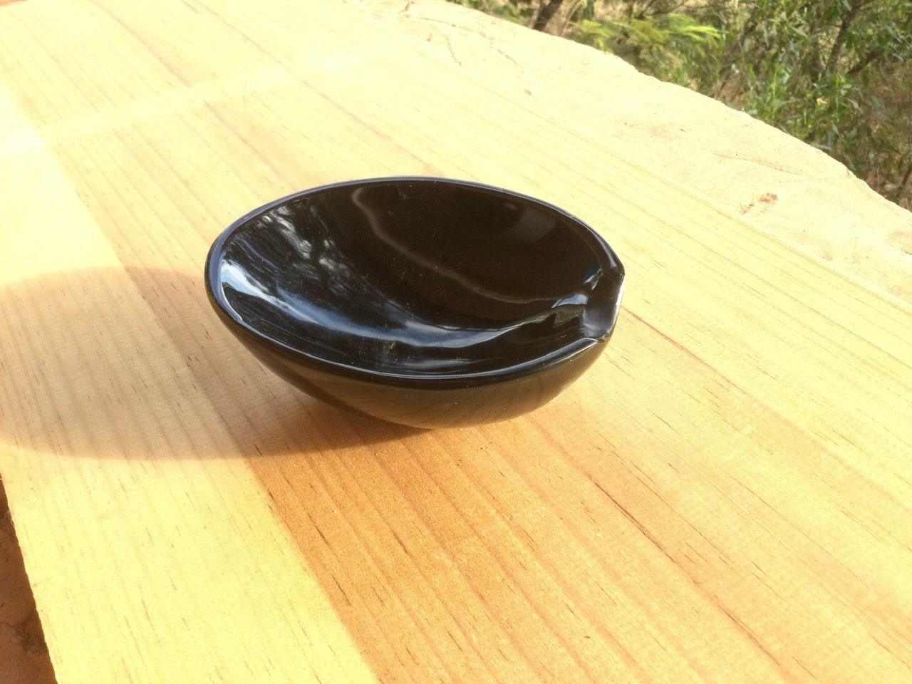 obsidian faceted sphere