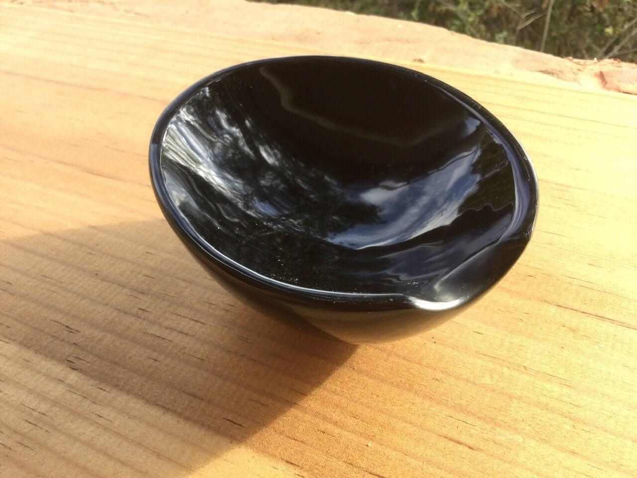 obsidian faceted sphere