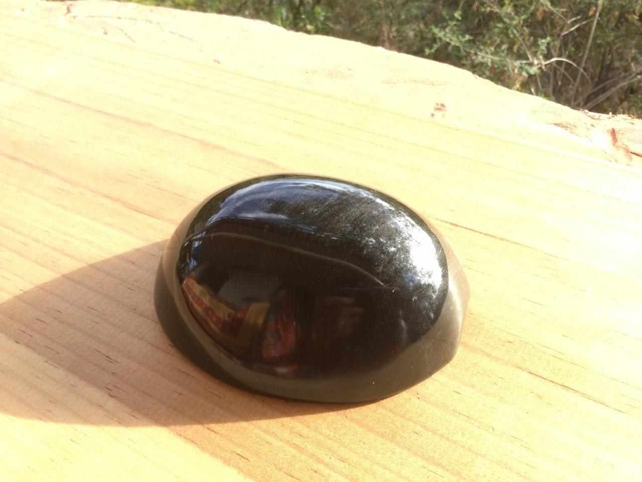obsidian faceted sphere