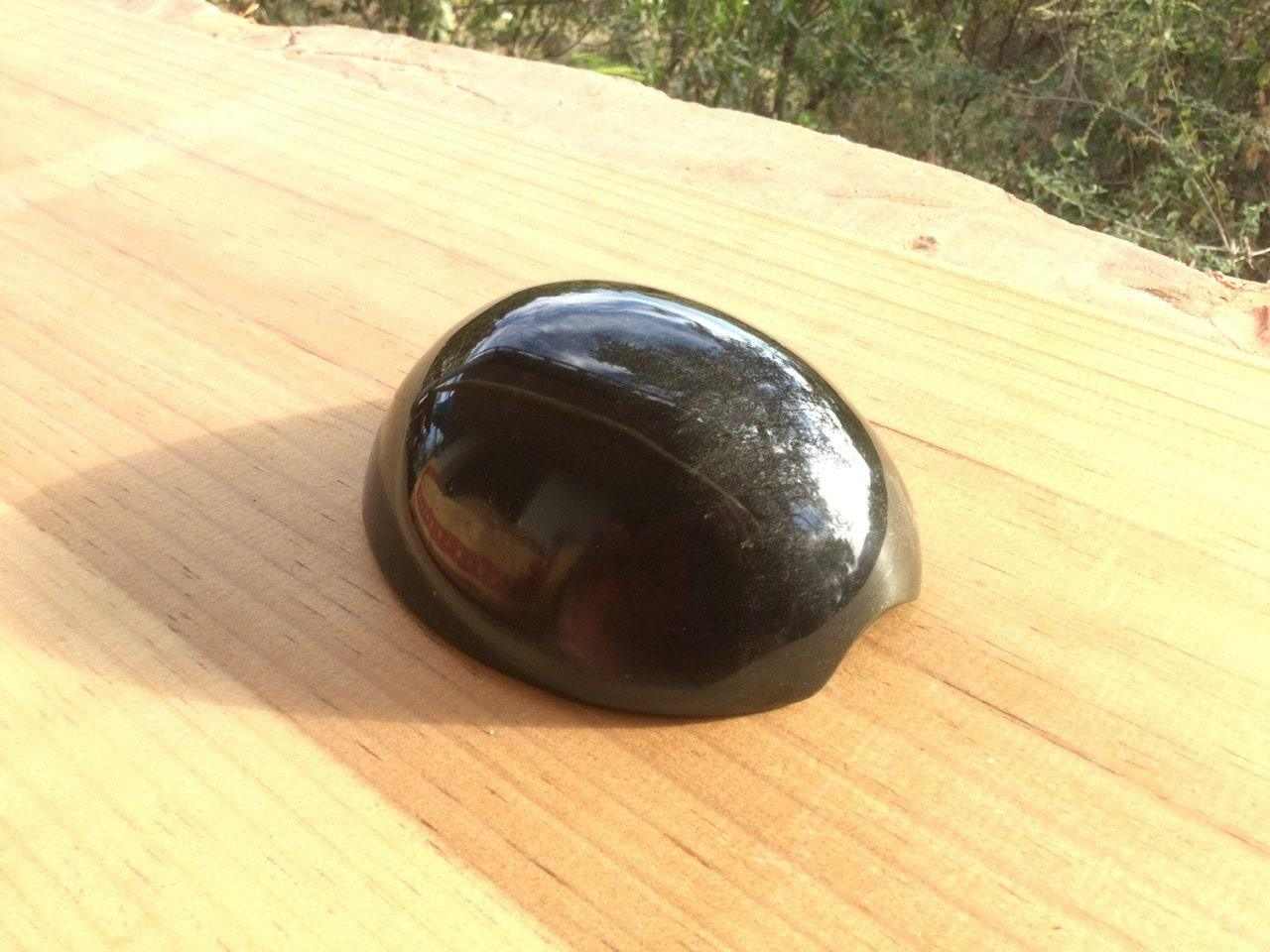 obsidian faceted sphere