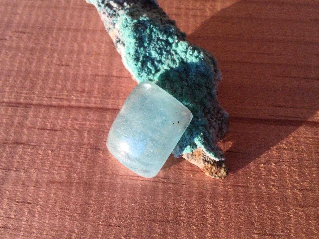 Aquamarine square cabochon for jewelry making Mexican gemstone jewel supplies