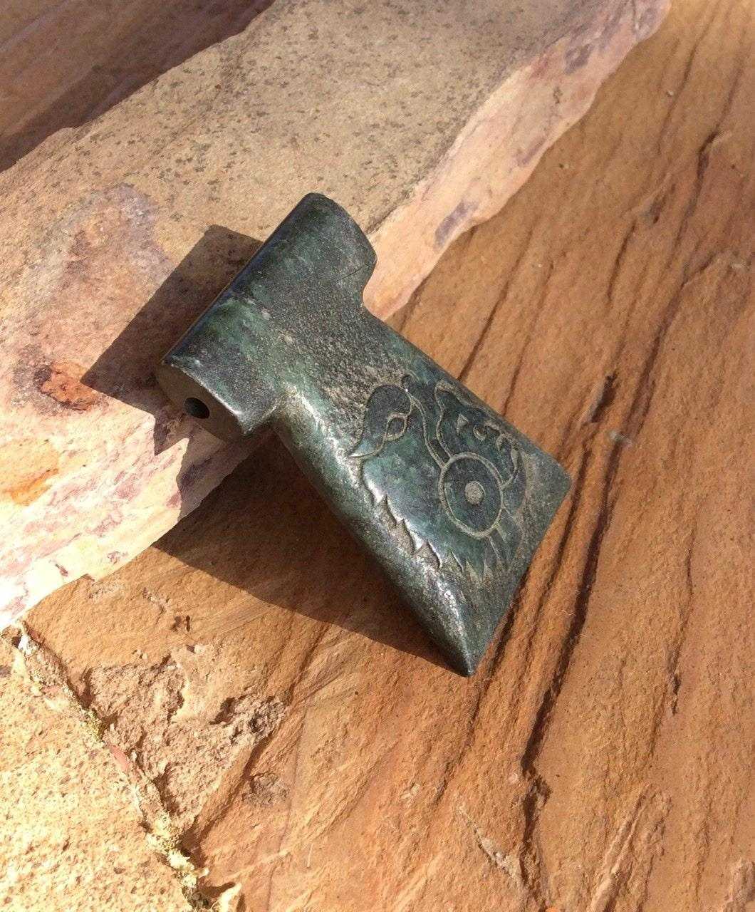 Aztec Eagle Warrior pendant carved in Guatemalan jade,Mayan jade pendant, protection stone jewelry supplies