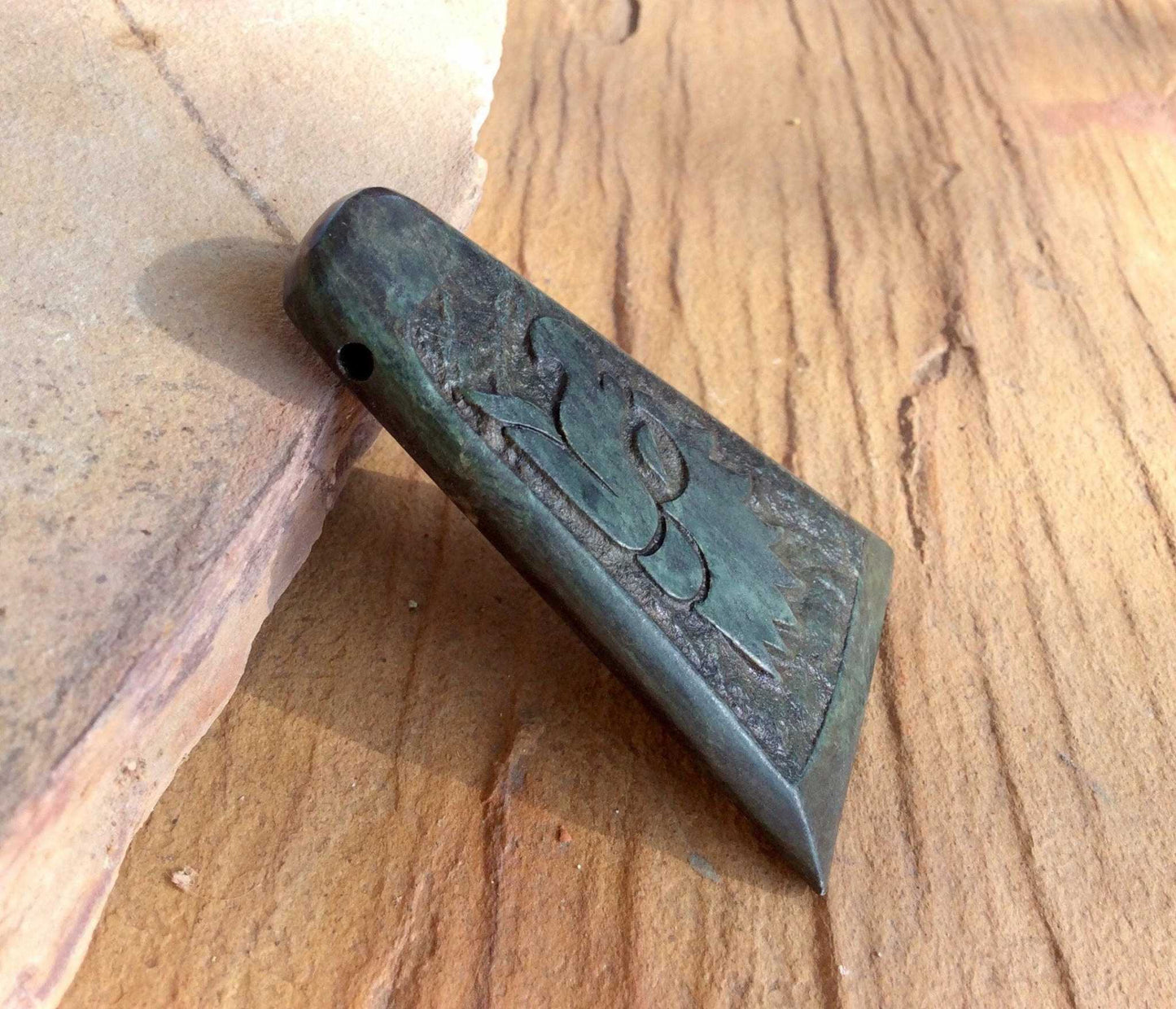 Aztec Eagle pendant carved in Guatemalan jade,Mayan jade pendant, protection stone jewelry supplies