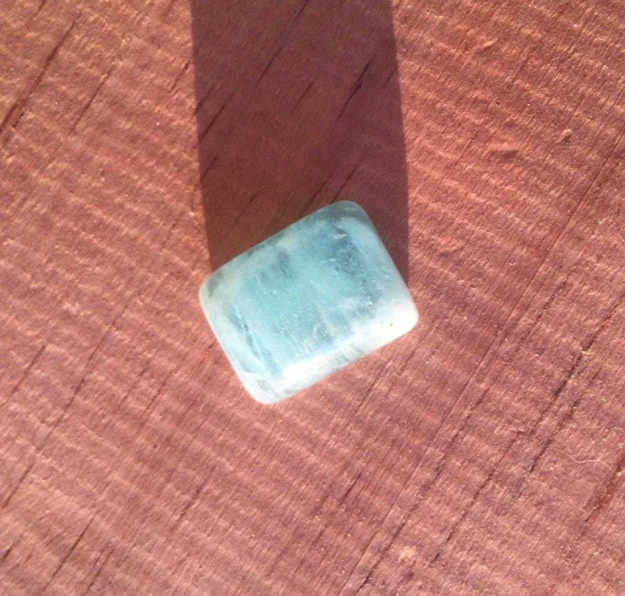 Aquamarine square cabochon for jewelry making Mexican gemstone jewel supplies