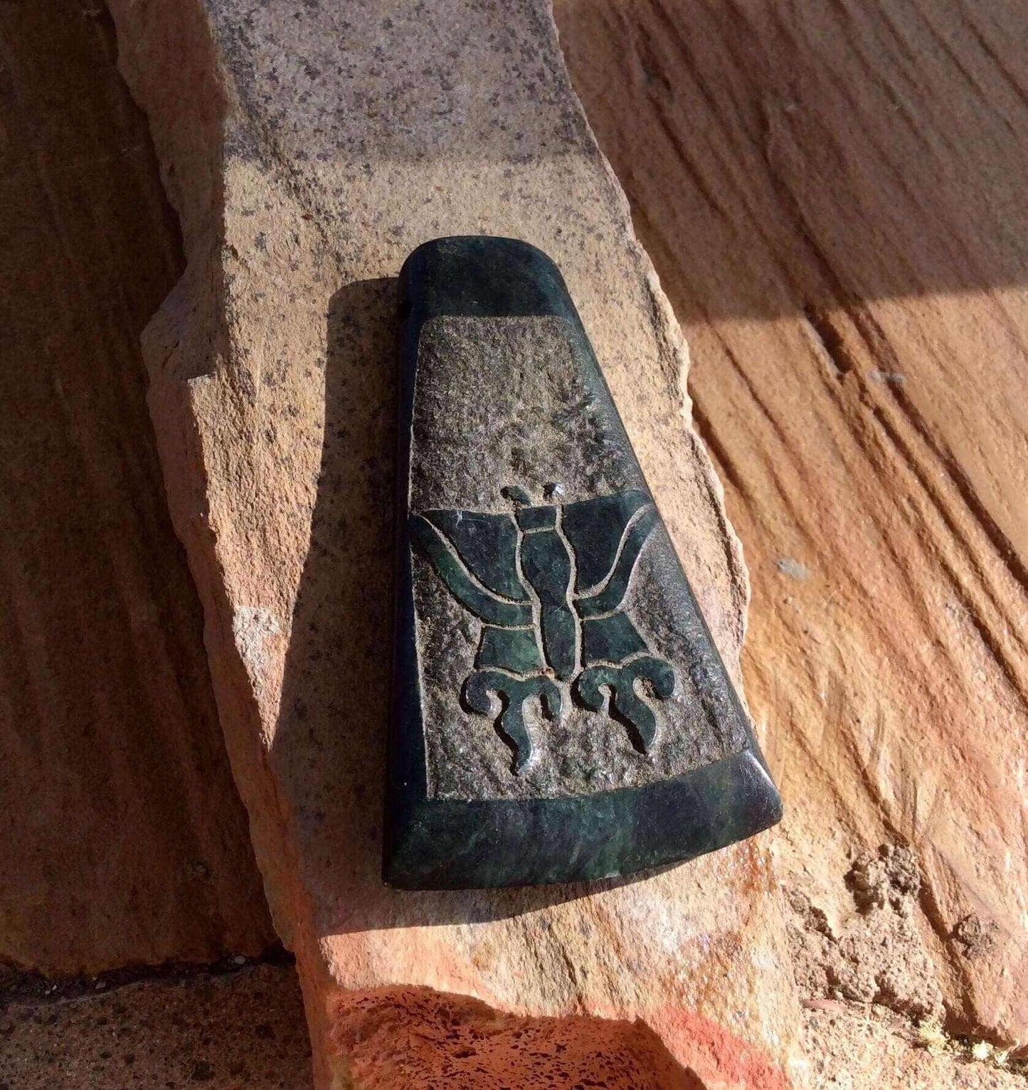 Butterfly guatemalan jade style - Mexican Nature - aztec Monarch butterfly symbol