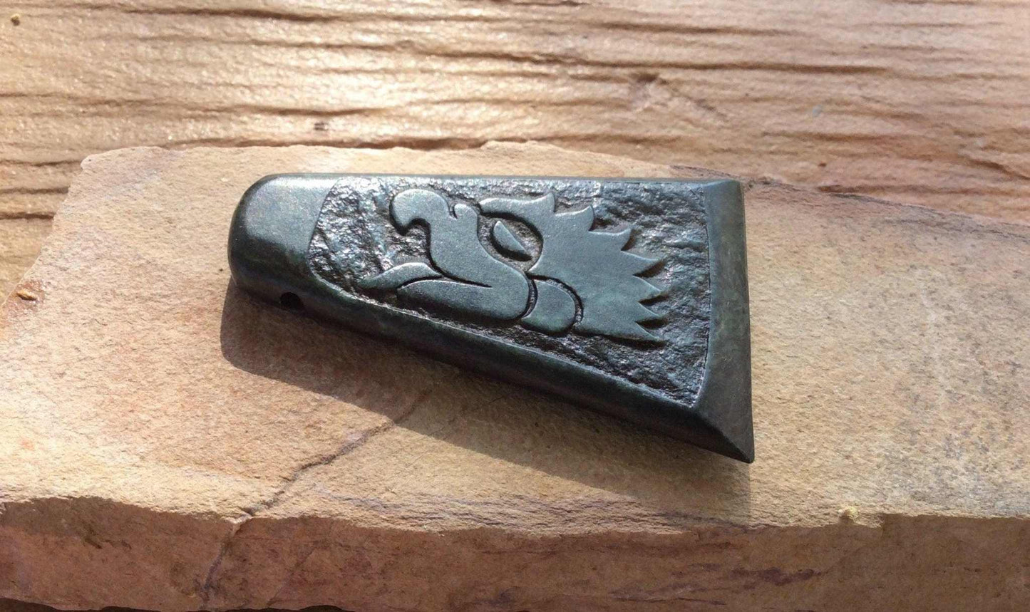 Aztec Eagle pendant carved in Guatemalan jade,Mayan jade pendant, protection stone jewelry supplies