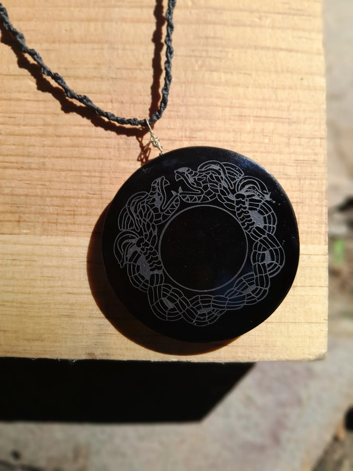 Quetzalcoatl Pendant | Kukulkan Feathered Serpent | Black Mexican Obsidian | Mayan Aztec Jewelry