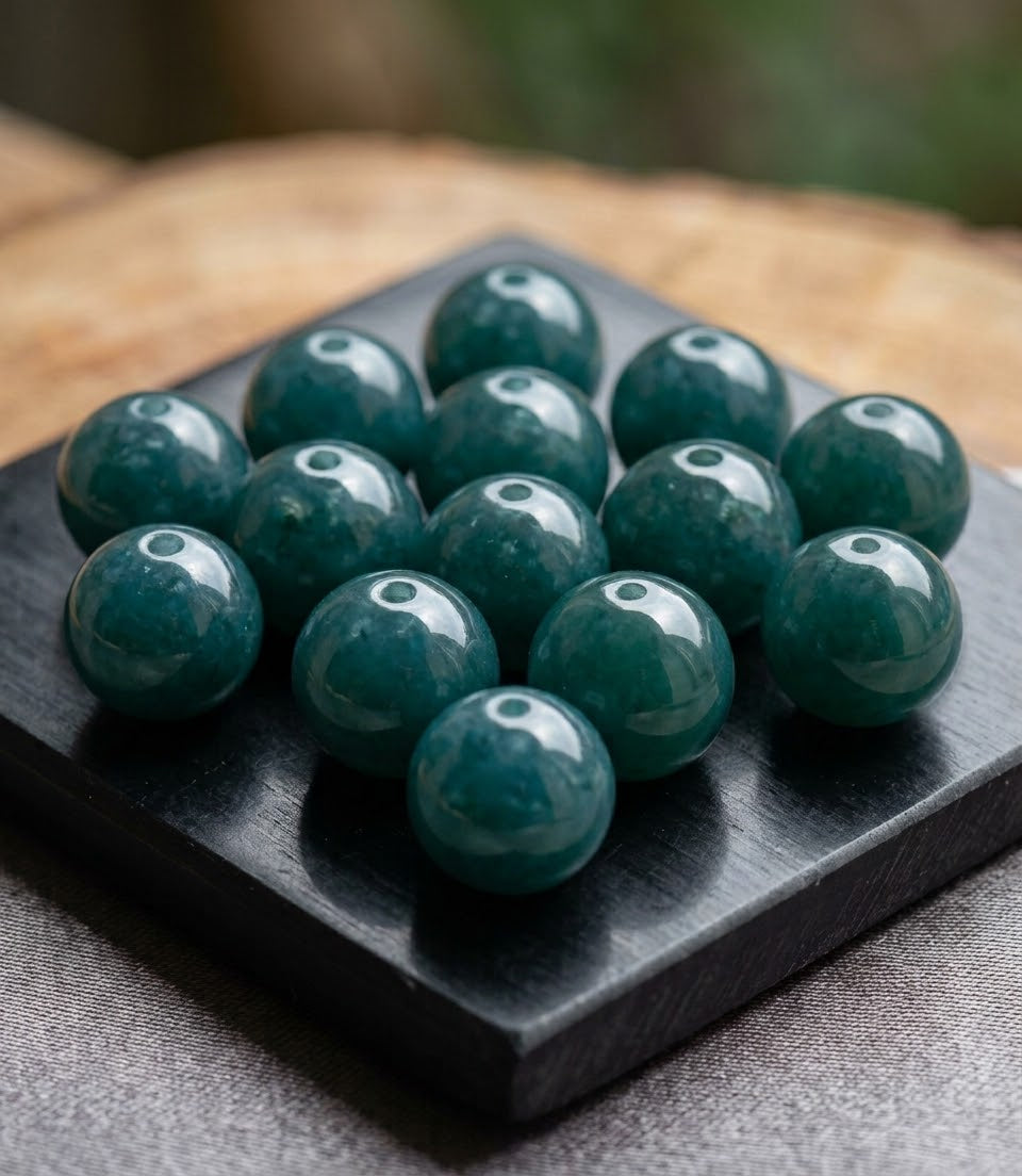 Azul Princess Guatemalan Jade Beads | Premium quality 10mm diameter | Jewelry Making Supplies