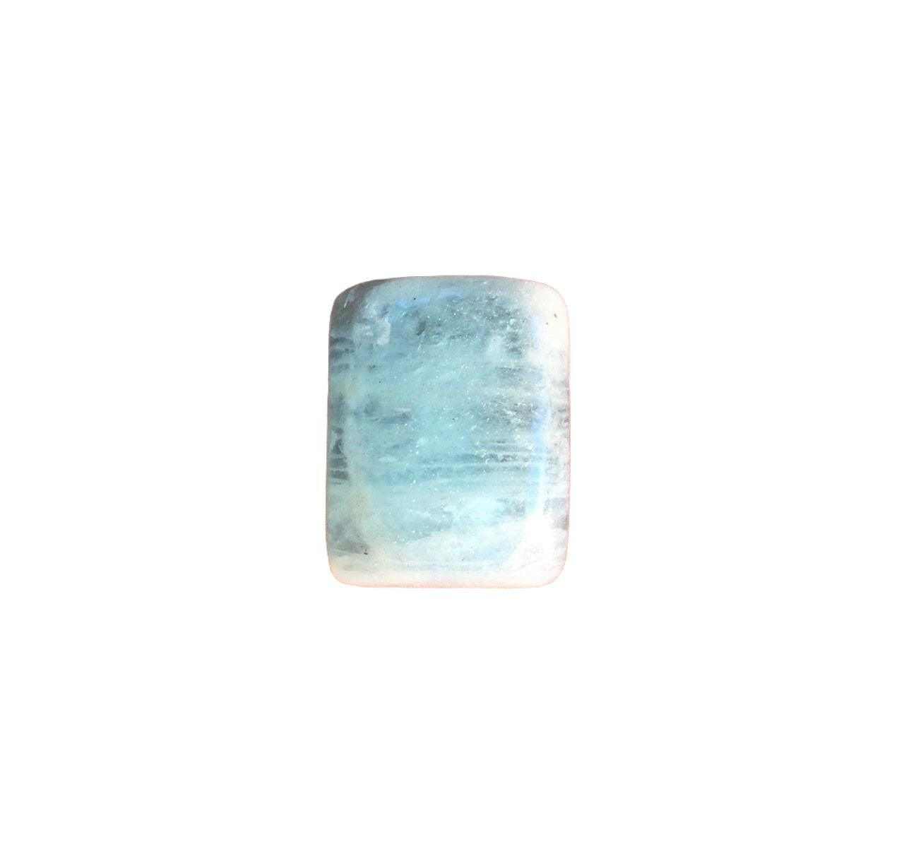 Aquamarine square cabochon for jewelry making Mexican gemstone jewel supplies