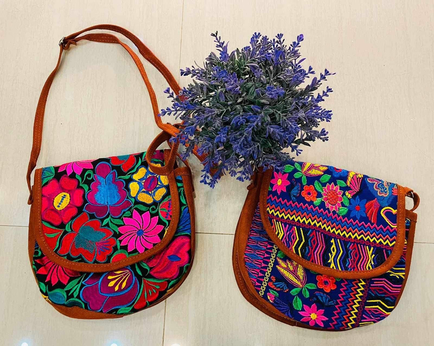 Mexican Flowers Handmade Bags