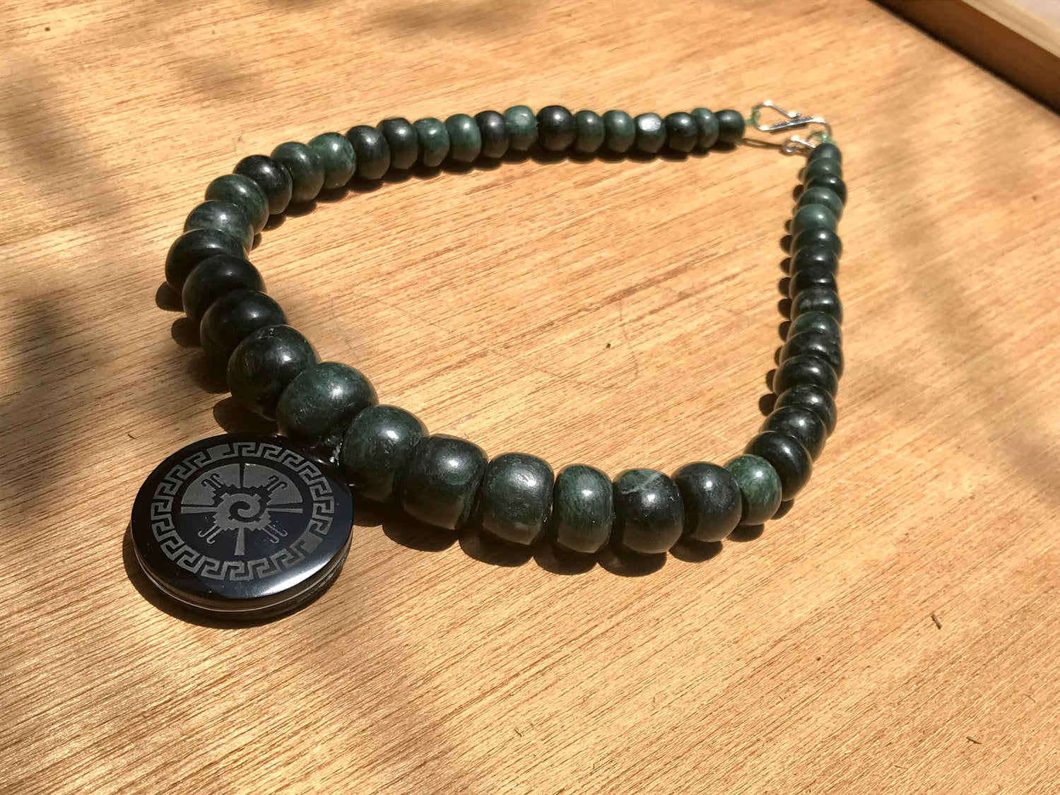 Mayan Jewelry - Guatemalan Jade beads & serpentine - Precolombian Style