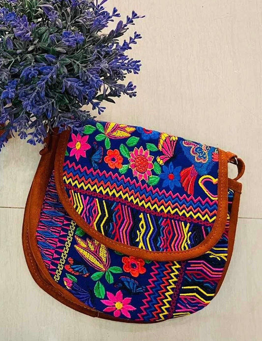 Flowers of Mexico : Embroidered Handmade Computerized Pear Bag