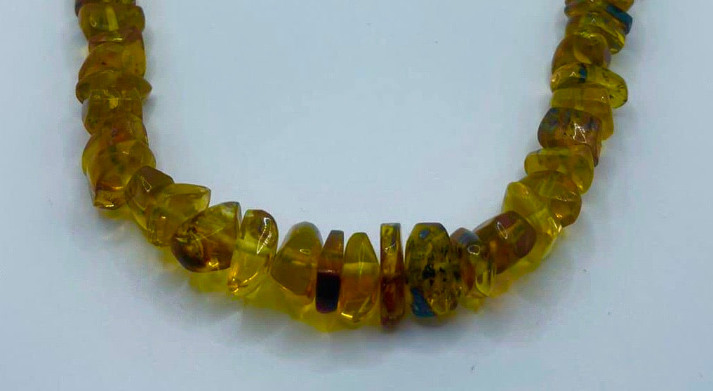 Authentic Mexican Amber Necklace - Natural Amber from Chiapas - Mayan Jewelry Gemsto