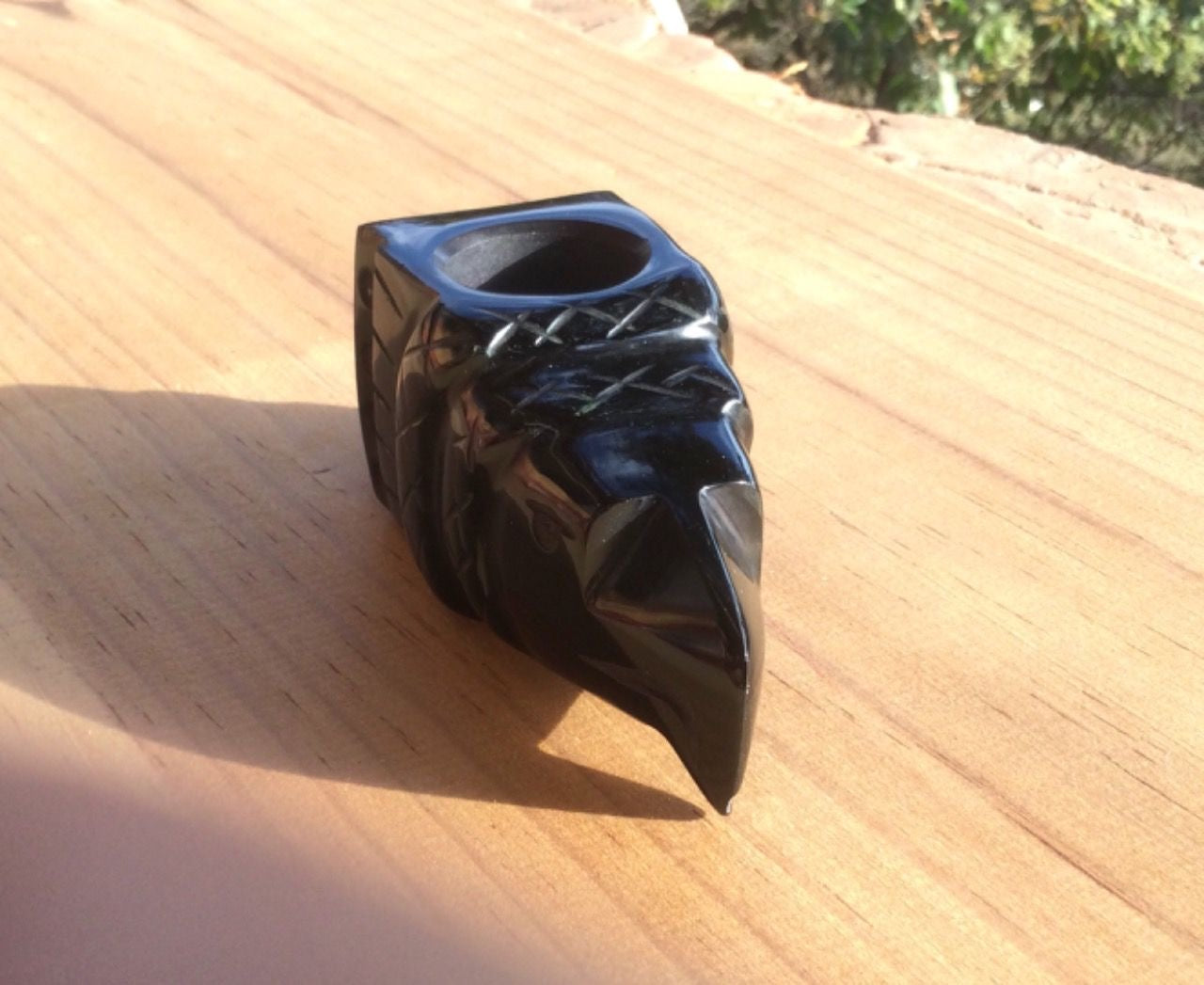 Eagle ceremony Pipe carved in Mexican Obsidian- Art - Collection 2