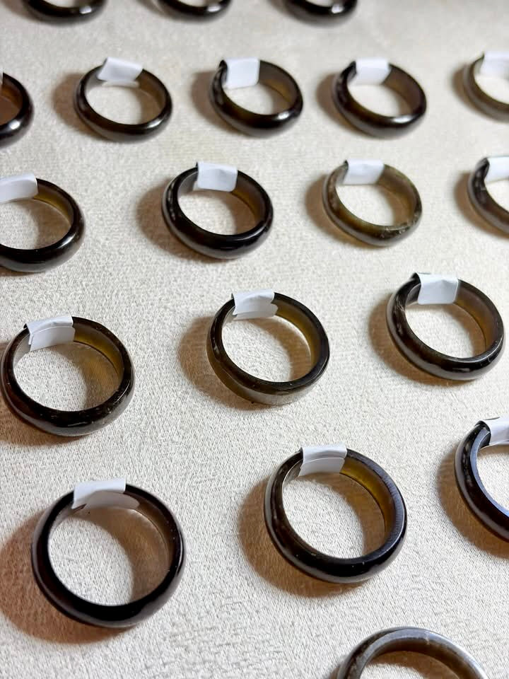 Black and Golden Obsidian Ring from Mexico – Authentic Mexican Jewelry